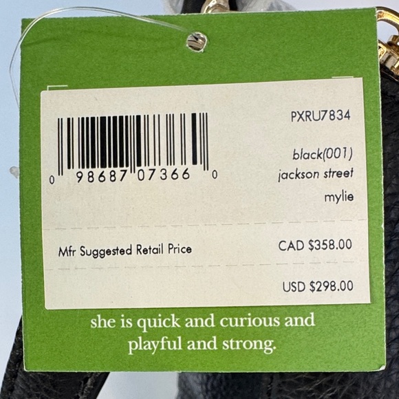 Kate Spade Jackson Street Mylie Black Pebbled Leather Hobo Crossbody Bag - Picture 14 of 16